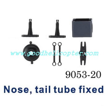 shuangma-9053/9053B helicopter parts fixed set nose tail tube fixed